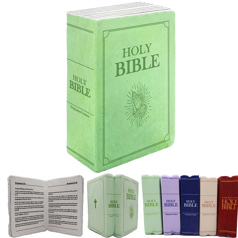 Cute Bible Plush Throw Pillow | Soft Memory Foam Religious Gift for Kids & Adults