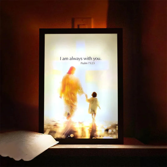 Illuminated 4D Jesus Scripture Art Frame