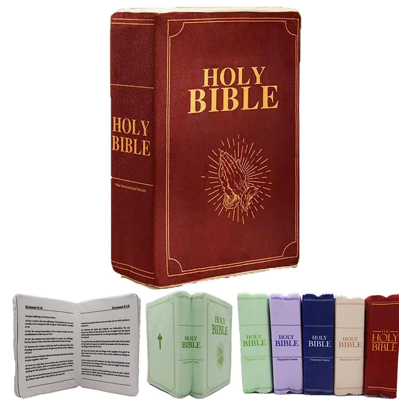 Cute Bible Plush Throw Pillow | Soft Memory Foam Religious Gift for Kids & Adults