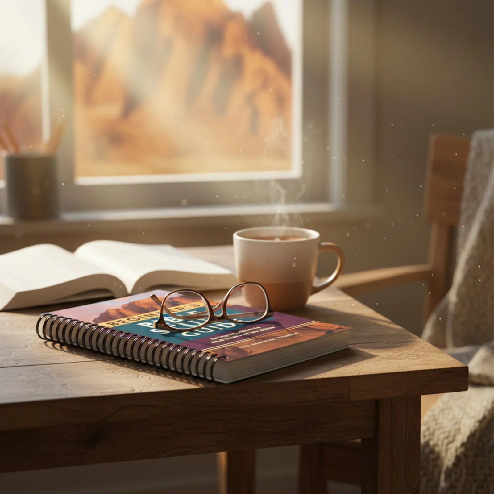 Bible Study Guide for Beginners: Mountain Cover Scripture Journal & Notes