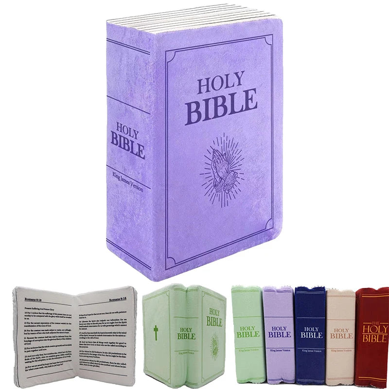 Cute Bible Plush Throw Pillow | Soft Memory Foam Religious Gift for Kids & Adults