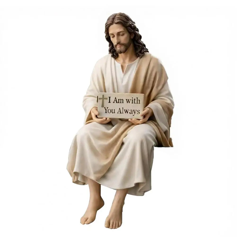 Handmade Baby Jesus Figurine - Hand-Painted Resin Christian Statue for Home & Car