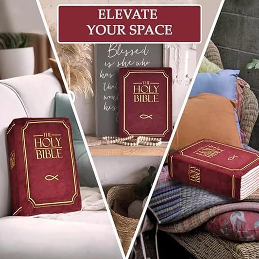 Cute Bible Plush Throw Pillow | Soft Memory Foam Religious Gift for Kids & Adults