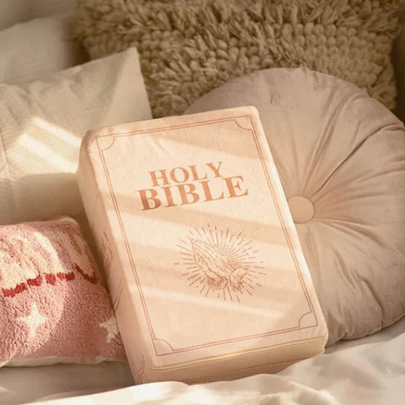 Cute Bible Plush Throw Pillow | Soft Memory Foam Religious Gift for Kids & Adults