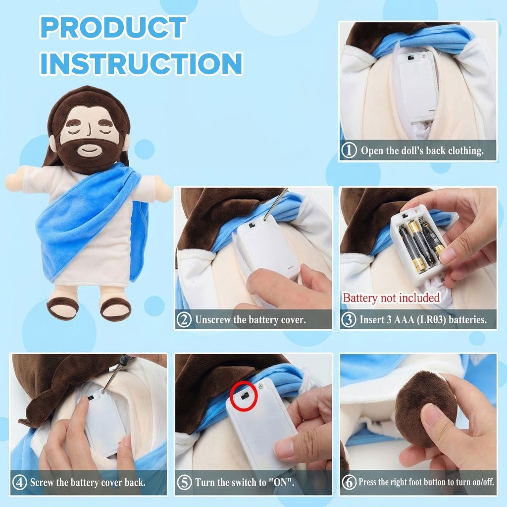 BlessedBestie Jesus Soothes Plush Doll